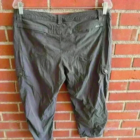 Ladies Eddie Bauer cargo capris, grey size 10 - Picture 2 of 5
